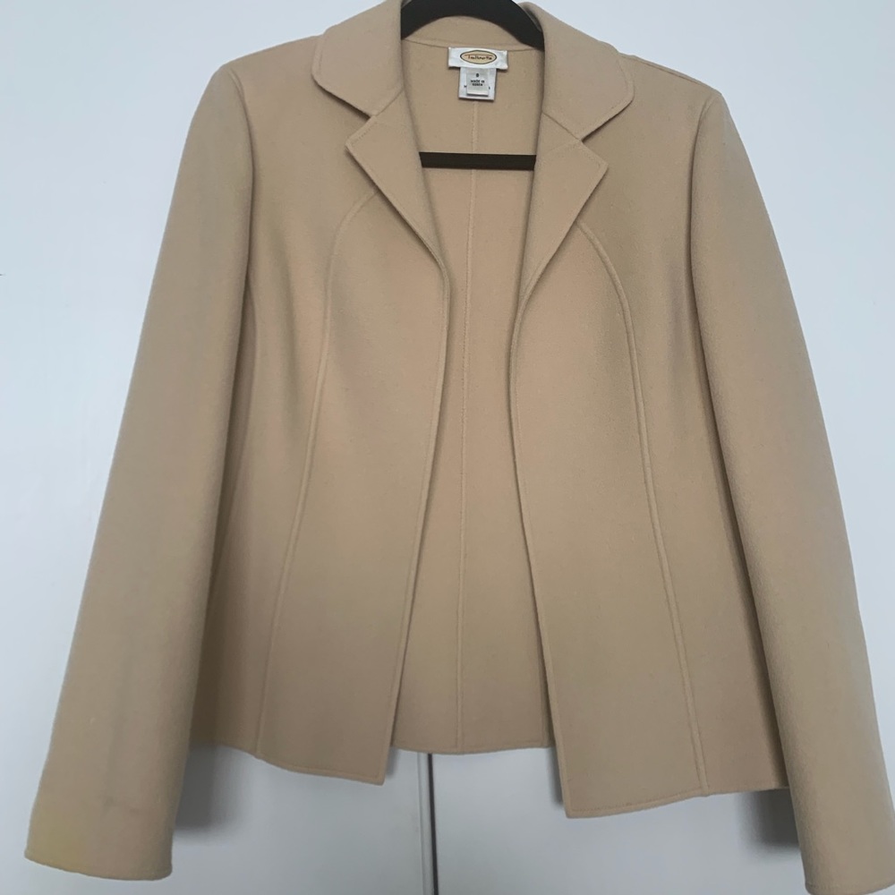 TALBOTS 100% Wool Cream Open Blazer (NWOT)